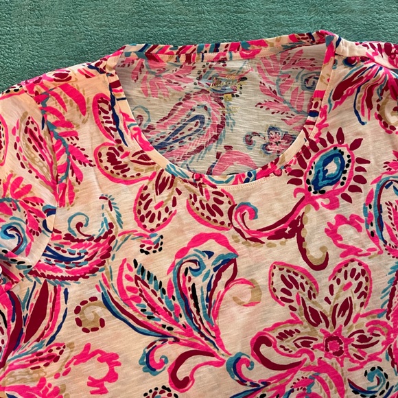 Brand New Etta Scoop Neck Shirt Lilly Pulitzer - Picture 2 of 7